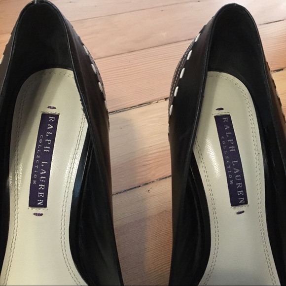 Ralph Lauren Collection B & W Leather Heels - Picture 7 of 15